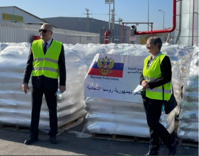 روسيا ترسل آلاف أطنان القمح للضفة وغزة