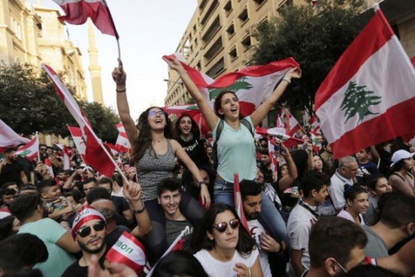 The largest demonstration in the history of Lebanon