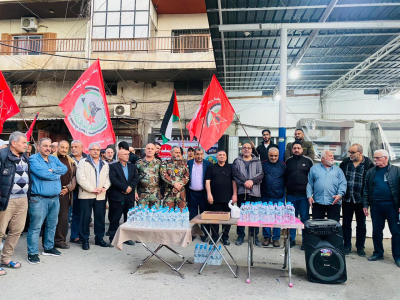 الشيوعي في الشمال يلبي دعوة الجبهة الديمقراطية لتحرير فلسطين لافطار "مي وتمر"
