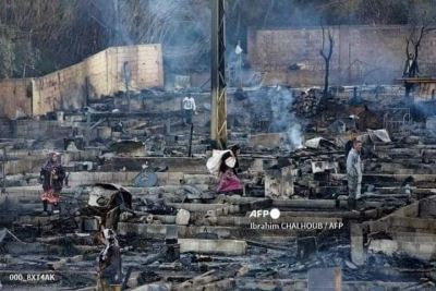 قيادة "الشيوعي" في الشمال تدين الاعتداء على مخيم اللاجئين السوريين