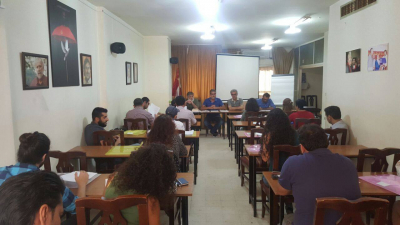 الحزب الشيوعي افتتح أعمال المدرسة الحزبية مطلقاً اسم "دورة كمال البقاعي ورضوان حمزة" على  دورتها الأولى