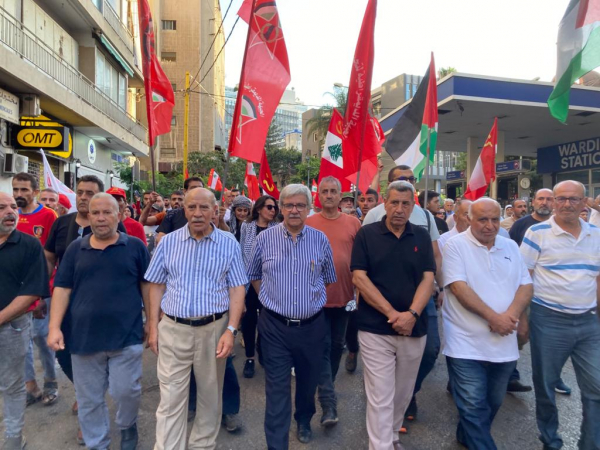 كلمة الأمين العام للحزب الشيوعي اللبناني أمام صيدلية بسترس بمناسبة الذكرى الـ٤١ لانطلاقة جبهة المقاومة الوطنية اللبنانية